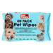 Pet Touch Pet Wipes All Purpose 60 Pack Pet Cleaning Supplies Pet Touch   