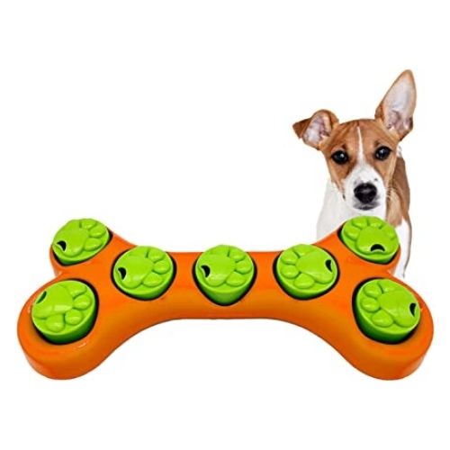 Pet Touch Bone Puzzle Dog Toy Assorted Colours Dog Toys Pet Touch Orange  