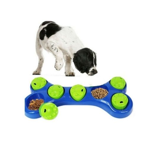 Pet Touch Bone Puzzle Dog Toy Assorted Colours Dog Toys Pet Touch Blue  