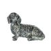 Sitting Dachshund Bronze Effect Ornament 10cm Home Decoration Candlelight   