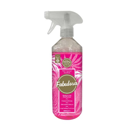 Fabulosa Pink Coconut Sunshine Multi Purpose Antibacterial Spray 500ml Fabulosa Mini Disinfectant Fabulosa   