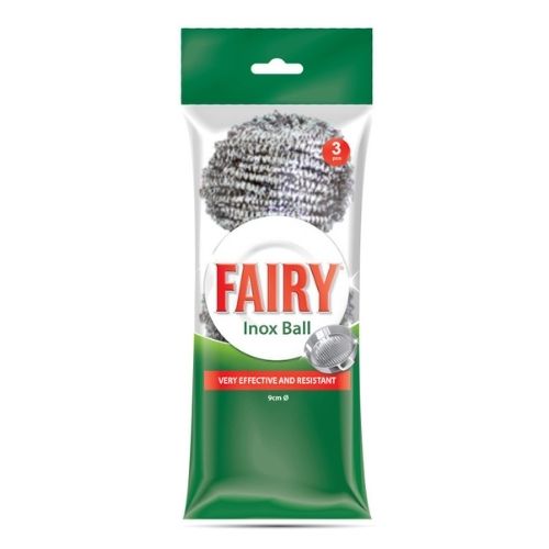 Fairy Inox Ball Spiral Scourers 3 Pack Cloths, Sponges & Scourers Fairy   