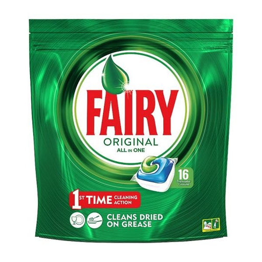 Fairy Original All in One Dishwasher Tablets 16's Dishwasher Tablets & Rinse Aids Fairy   