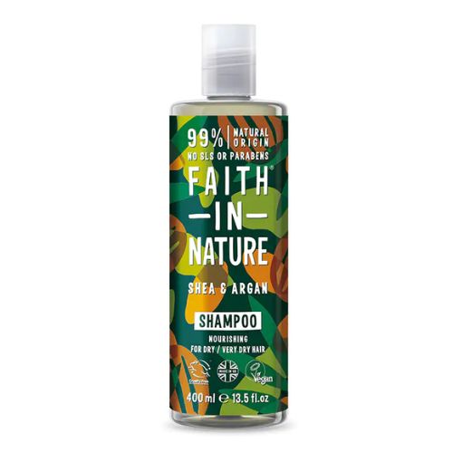 Faith In Nature Shea & Argan Nourishing Shampoo 400ml Shampoo & Conditioner Faith In Nature   