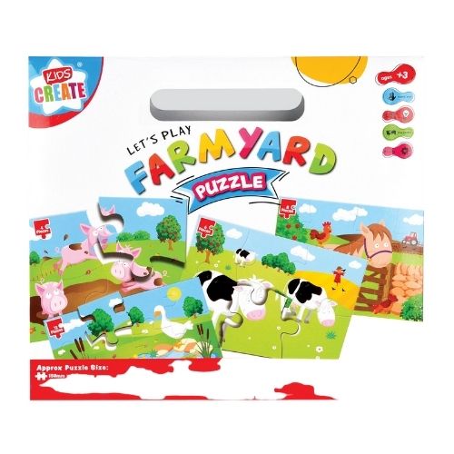 Kids Create Farmyard Puzzle 4 Pack Games & Puzzles Kids Create   