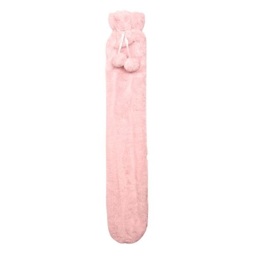 Faux Fur Long Hot  Water Bottle in a Box Hot Water Bottles Cosy & Snug Pink  