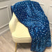 Coloroll Blue and White Spot Faux Mink Throw 150cm x 200cm Throws & Blankets Coloroll   