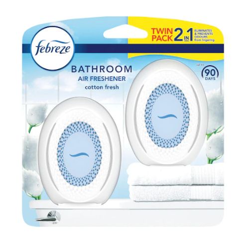 Febreze Bathroom Air Freshener Cotton Fresh 2 Pack Air Fresheners & Re-fills Febreze   
