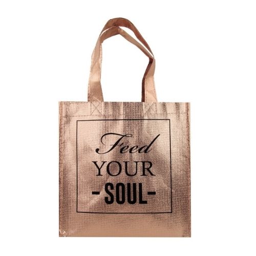 Rose gold discount metallic tote bag