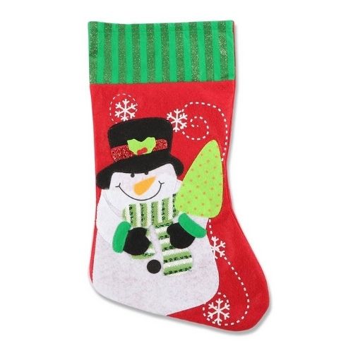 Christmas Felt Stocking Assorted Designs Christmas Stockings FabFinds Snowman  
