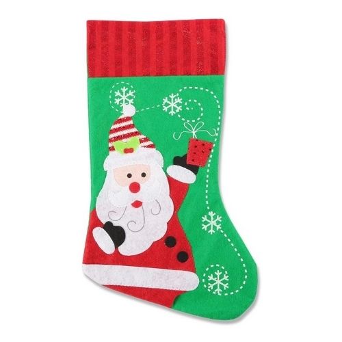 Christmas Felt Stocking Assorted Designs Christmas Stockings FabFinds Santa  