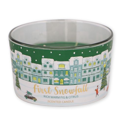 First Snowfall Rich Warm Fig & Citrus Christmas Scented Candle 12oz Candles FabFinds   
