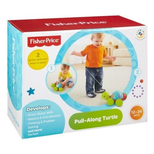 Fisher Price Pull-Along Turtle Infant Toy Infant Toys Fisher-Price   