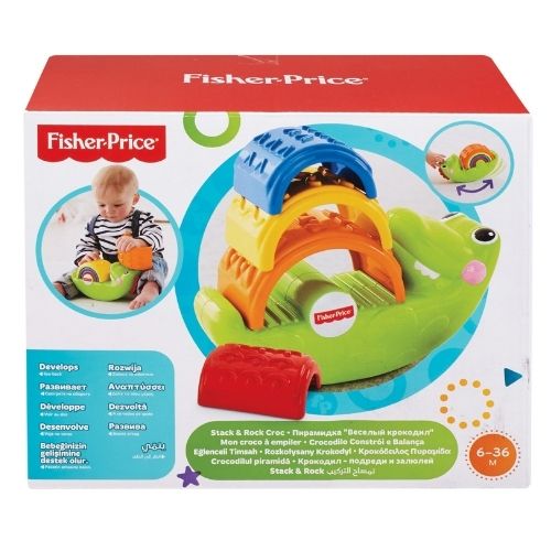 Fisher Price Stack & Rock Croc Infant Toys Fisher-Price   