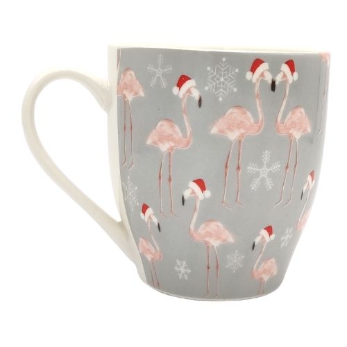 Christmas Novelty Mug Assorted Designs Mugs FabFinds Flamingo  