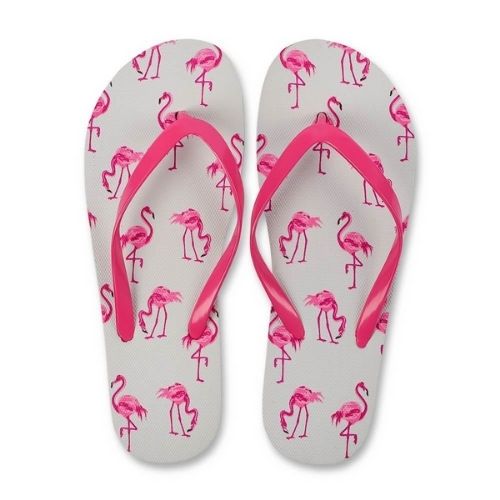 Pink & White Flamingo Flip Flops Assorted Sizes Summer FabFinds   
