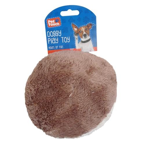 Pet Touch Plush Dog Toys Assorted Shapes Dog Toys Pet Touch Beige Oval  