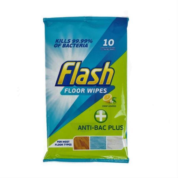 Flash Antibacterial Floor Cleaning Wipes 10s — FabFinds