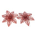 Festive Flower Decorative Clips 2 Pack Christmas Baubles, Ornaments & Tinsel FabFinds Red  