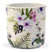 White Floral Garden Patterned Plant Pot 11cm Plant Pots & Planters FabFinds   