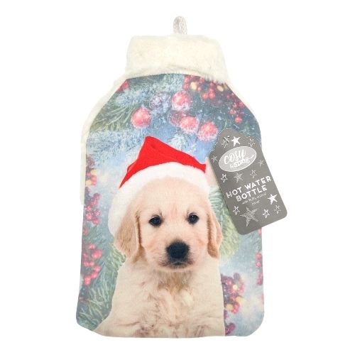 Fluffy Animal Hot Water Bottle - Assorted Designs Hot Water Bottles FabFinds Puppy  