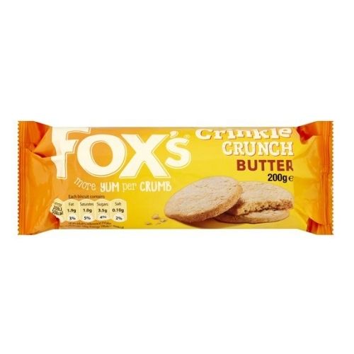 Fox Crinkle Crunch Butter Biscuits 200g Biscuits & Cereal Bars Fox's   