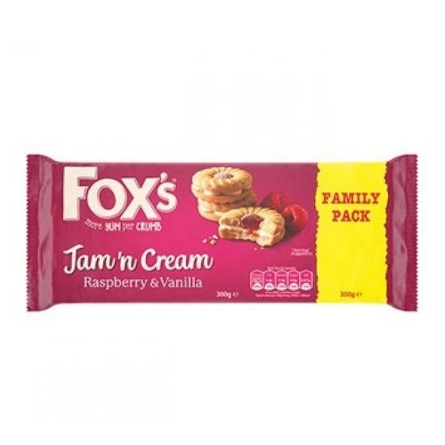 Fox's Jam 'n' Cream Biscuits Twin Pack 300g Biscuits & Cereal Bars Fox's   