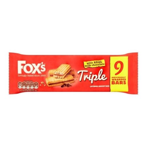 Fox's Triple Bar 9 Pack Biscuits & Cereal Bars Fox's   