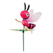 Wobbly Bee Stake Garden Decoration Assorted Colours Garden Decor FabFinds Pink  