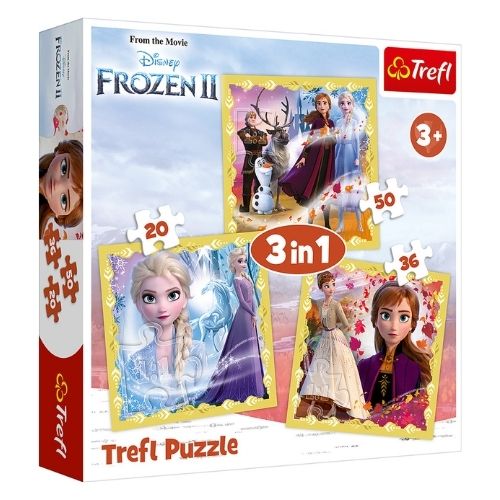 Disney's Frozen II 3 in 1 Jigsaw Puzzles 50 pieces Games & Puzzles FabFinds   