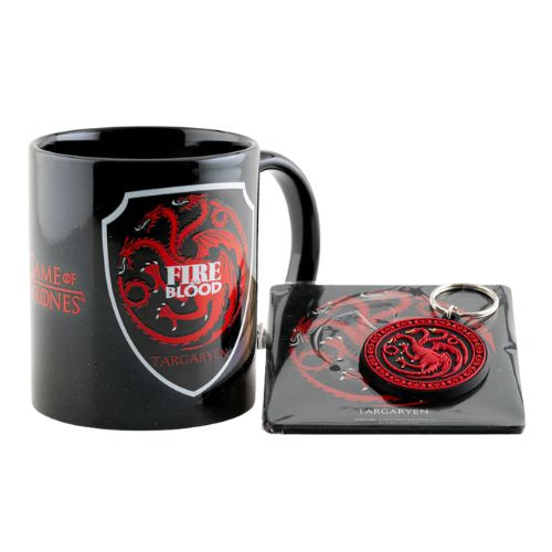 Game Of Thrones Targaryen Mug Coaster & Keychain Gift Set Mugs Pyramid international   