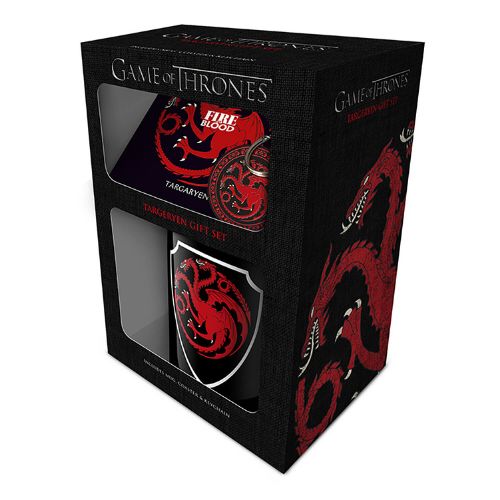 ABYstyle Bicchiere Ufficiale Game Of Thrones - Casa Targaryen | Capacità 29 Cl, Altezza 14 Cm | Resistente In Lavastoviglie | Vetro Di Alta Qualità