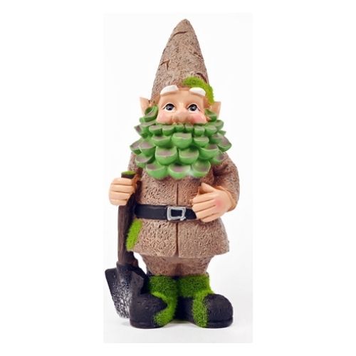 Large Bearded Grass Garden Gnome H26cm Garden Ornaments FabFinds Spade Gnome  