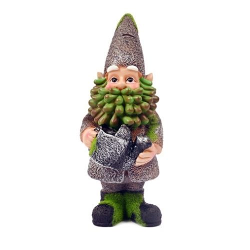 Large Bearded Grass Garden Gnome H26cm Garden Ornaments FabFinds Watering Can Gnome  