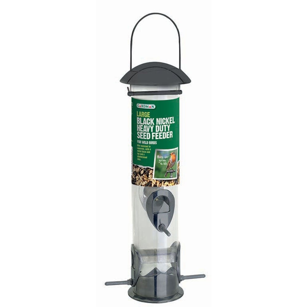 Gardman Bird Feeder Black Nickel Wild Bird Seed — FabFinds
