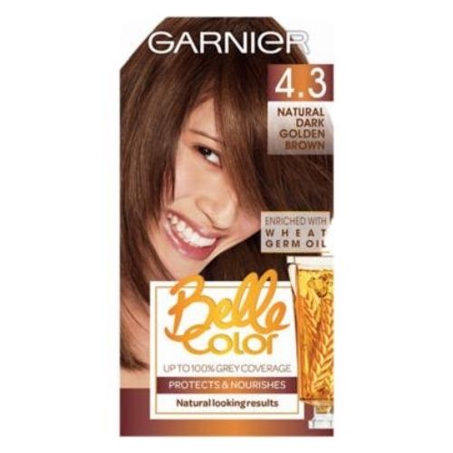 Garnier Belle Colour Permanent 4.3 Natural Dark Golden Brown Hair Dye garnier   