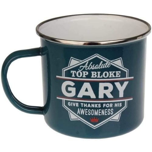 Enamel Personalised Coffee Mug Gary Mugs FabFinds   