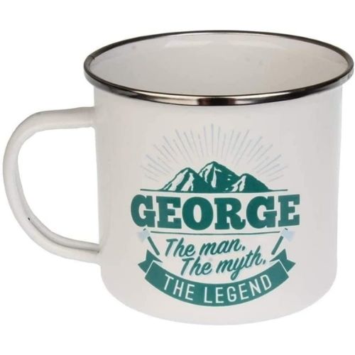Enamel Personalised Coffee Mug George Mugs FabFinds   