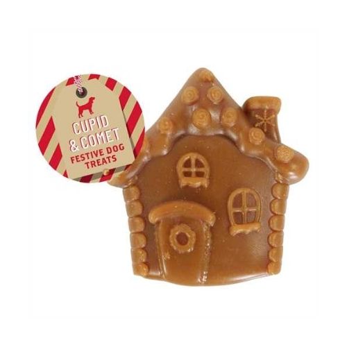 Cupid & Comet Gingerbread House Meaty Dog Treat 45g Christmas Gifts for Dogs Rosewood   