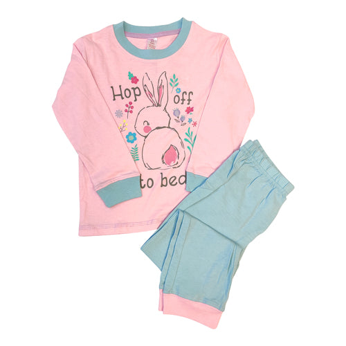 Young Girls Bunny Hop Pyjamas Kids Clothing — FabFinds