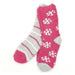 Christmas Pink Snowflake Kids Cosy Socks 2 Pack Kids Snuggle Socks FabFinds   