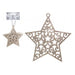 Glitter Star Hanging Christmas Decorations 6 Pack Assorted Colours Christmas Decorations Snow White Gold  