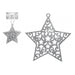 Glitter Star Hanging Christmas Decorations 6 Pack Assorted Colours Christmas Decorations Snow White Silver  