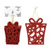 Hanging Glitter Christmas Present Decorations Assorted Colours Christmas Decorations Snow White Red  