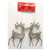 Glitter Reindeer Christmas Decoration 2 Pk Christmas Baubles, Ornaments & Tinsel FabFinds Gold  