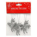 Glitter Hanging Unicorns 3 Pack Christmas Baubles, Ornaments & Tinsel FabFinds Silver  