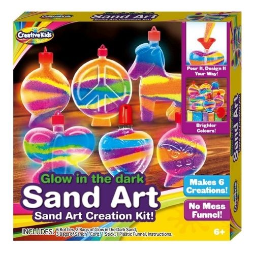 Glow In The Dark Sand Art Kit Arts & Crafts Creative Kids   