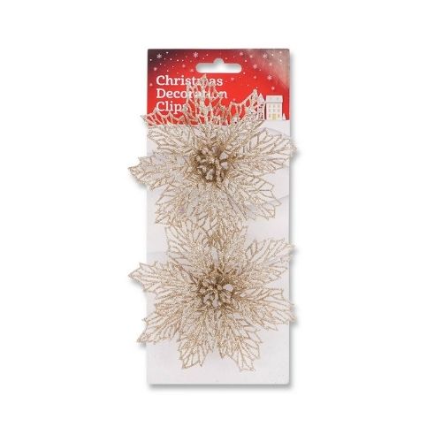 Christmas Glitter Clip Decorations 2 Pk Christmas Baubles, Ornaments & Tinsel FabFinds   
