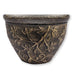 Decorative Flora Black Gold Plant Pot H 26cm Plant Pots & Planters FabFinds   