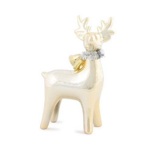 Gold Reindeer with Bells Christmas Ornament Christmas Decorations FabFinds   
